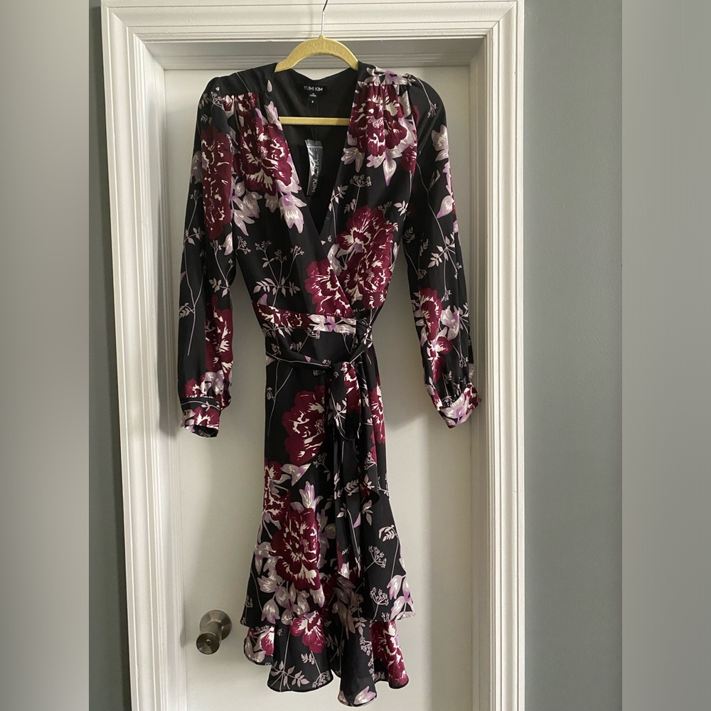 NWT Yumi Kim Casanova Wrap Silk Dress Size S